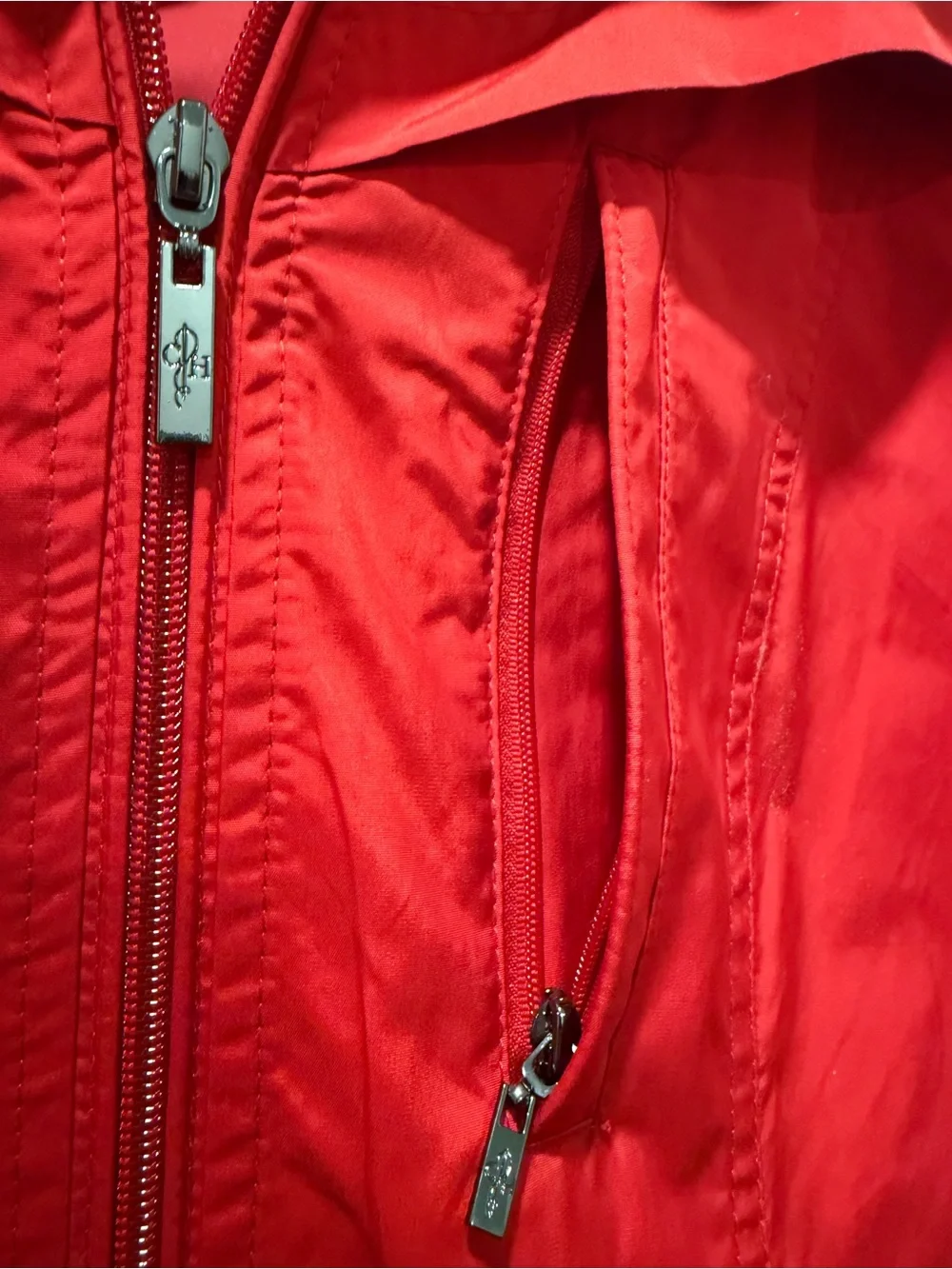 Cole Haan Women's Red Hooded Rain Jacket